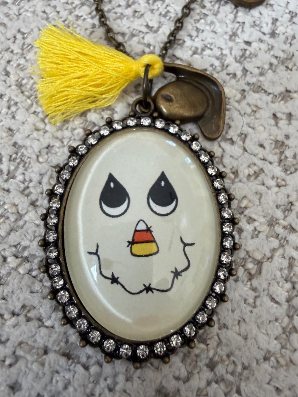 Kole Jax Design vintage style, scarecrow pendant necklace.